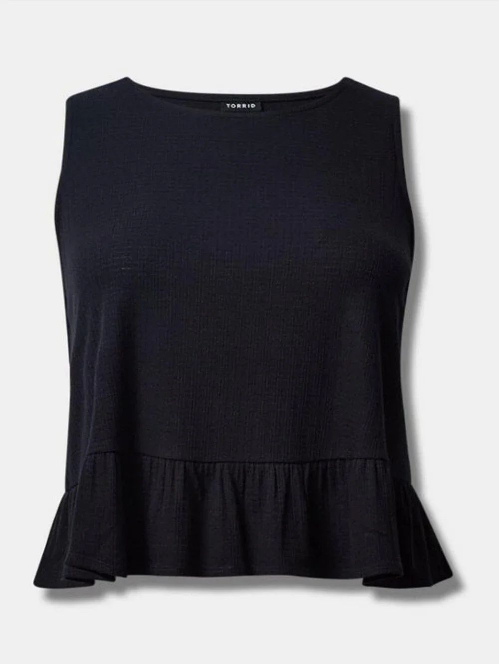 Torrid Black Sleeveless Peplum Top -New - Picture 3 of 4